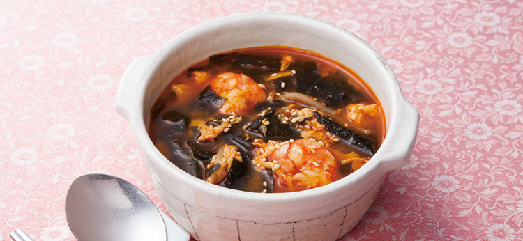 韓国風ピリ辛わかめスープ