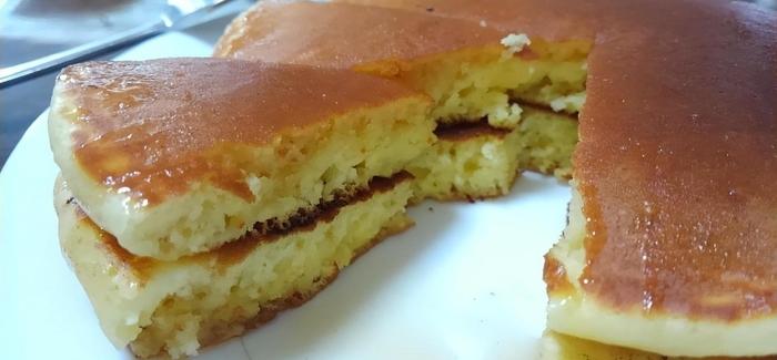 マヨネーズ ホット ケーキ 片栗粉入りホットケーキのレシピ。マヨネーズでふわふわ！テレビで話題。