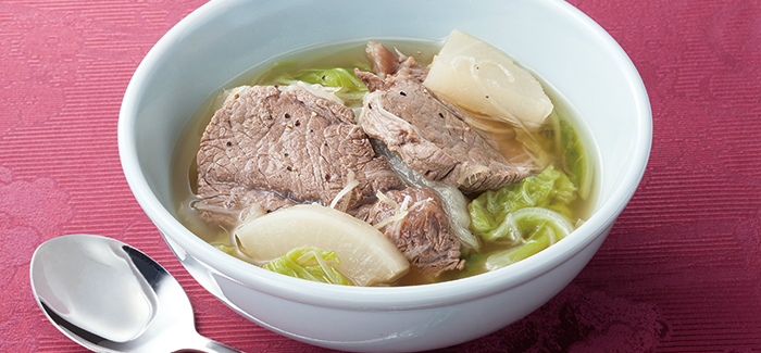 牛スネ肉の韓国風スープ 健康な食 をデザインする ビオサポレシピ
