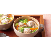 レンコン肉団子と野菜スープ